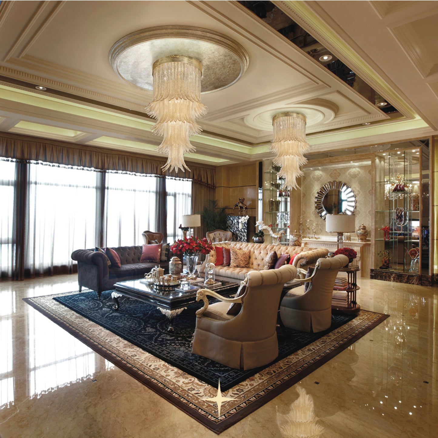 Elegant Golden Falls
