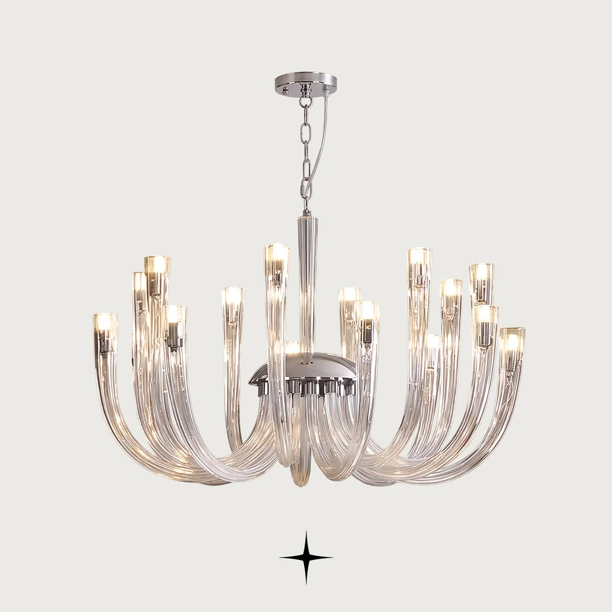 Bliss Chandelier featuring exquisite Bohemian crystal in a contemporary sophisticated luxury design
