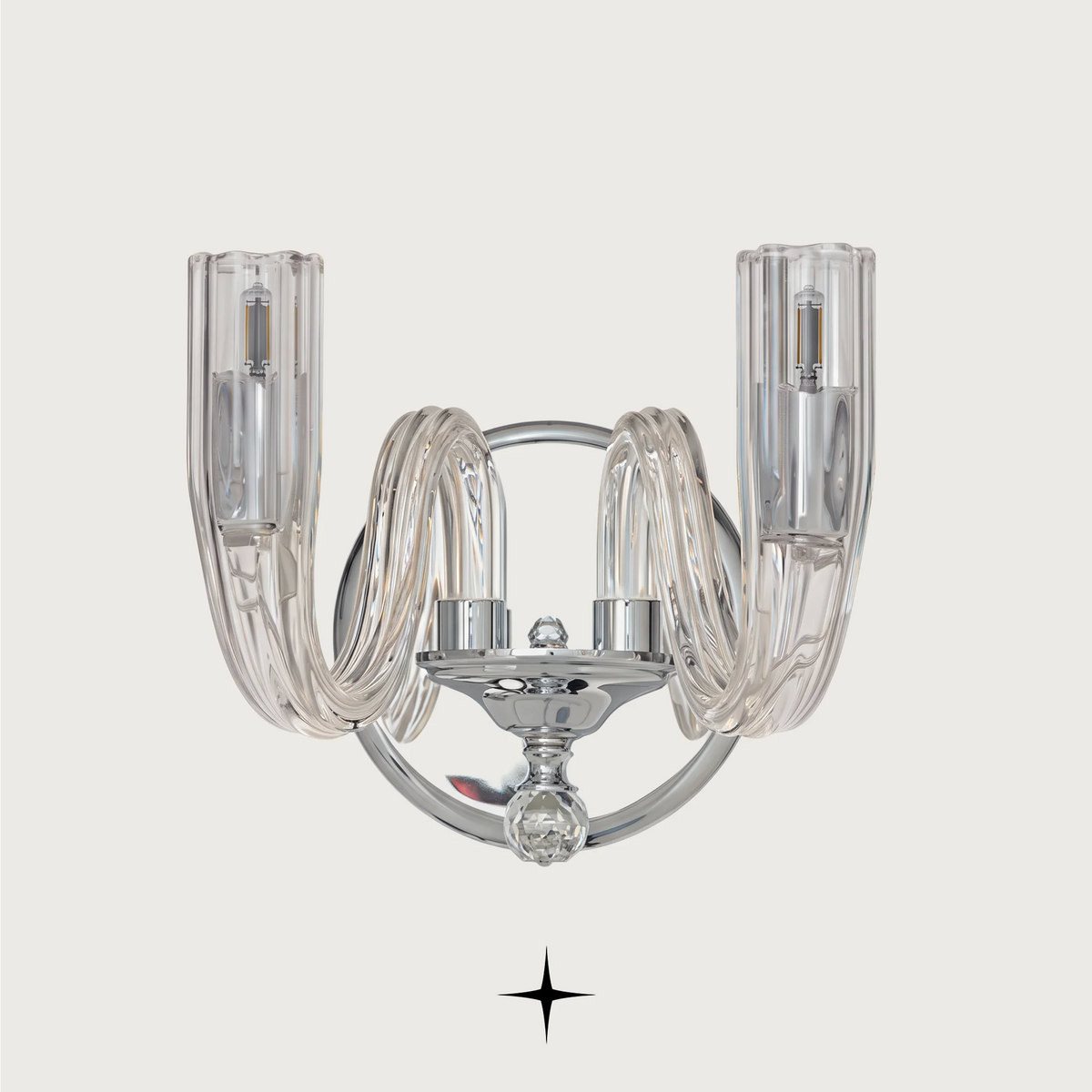 Bliss crystal wall sconce featuring exquisite Bohemian crystal and modern design.