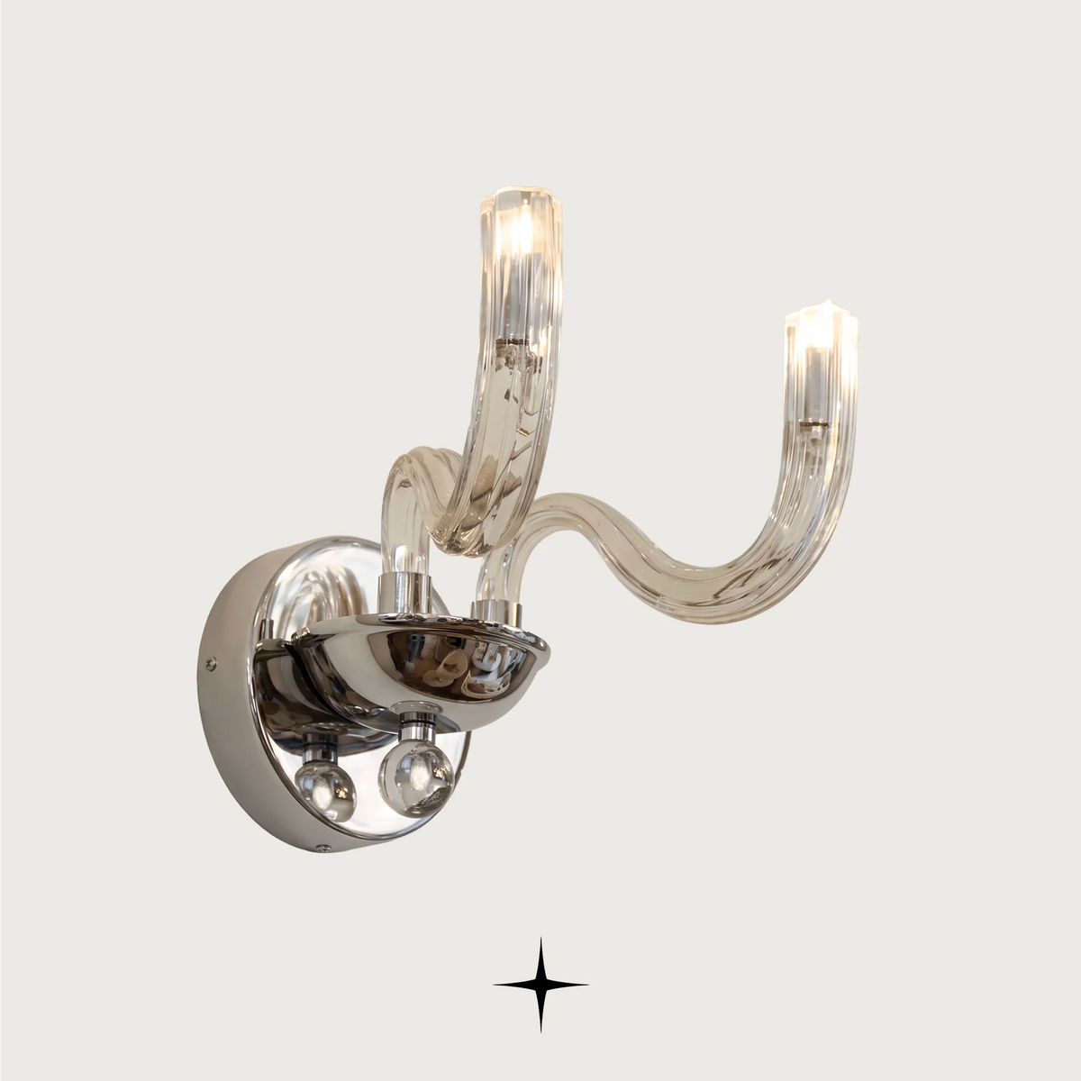 Bliss crystal wall sconce featuring exquisite Bohemian crystal and modern design.