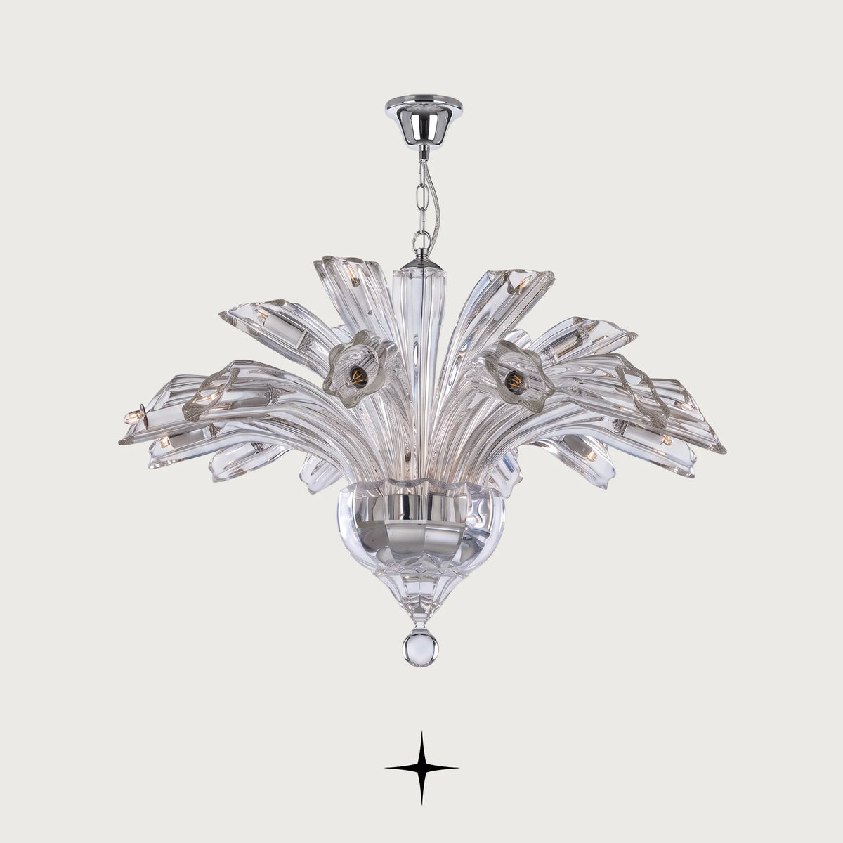 Brilliance Chandelier featuring coral-inspired radiant crystals in a breathtaking luxury design