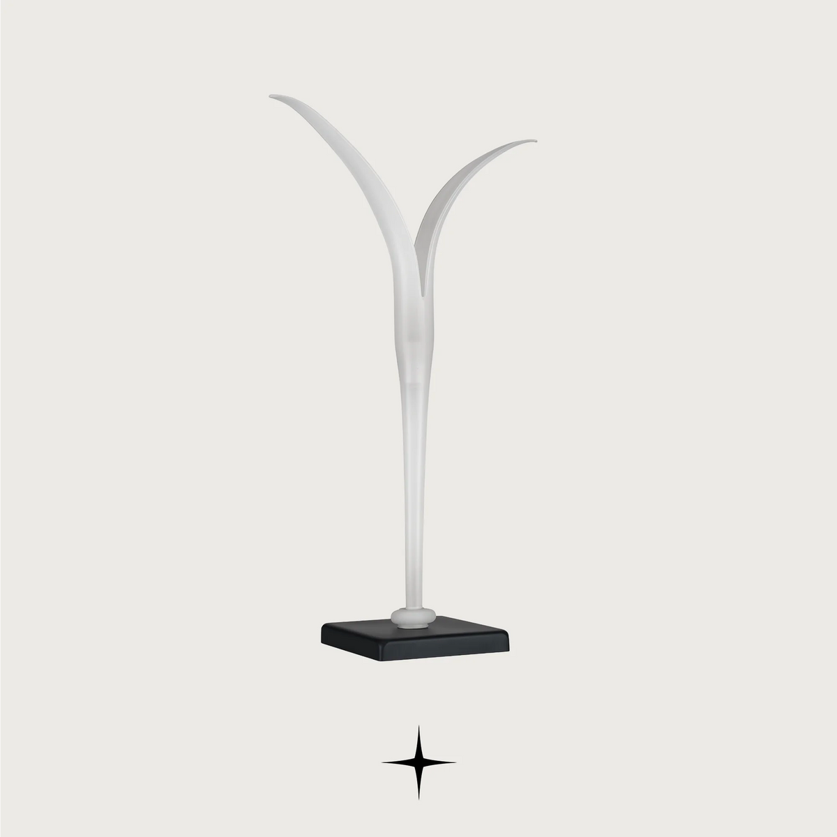 Cladia modern luxury table light with sleek black and white silhouette for sophisticated living spaces.