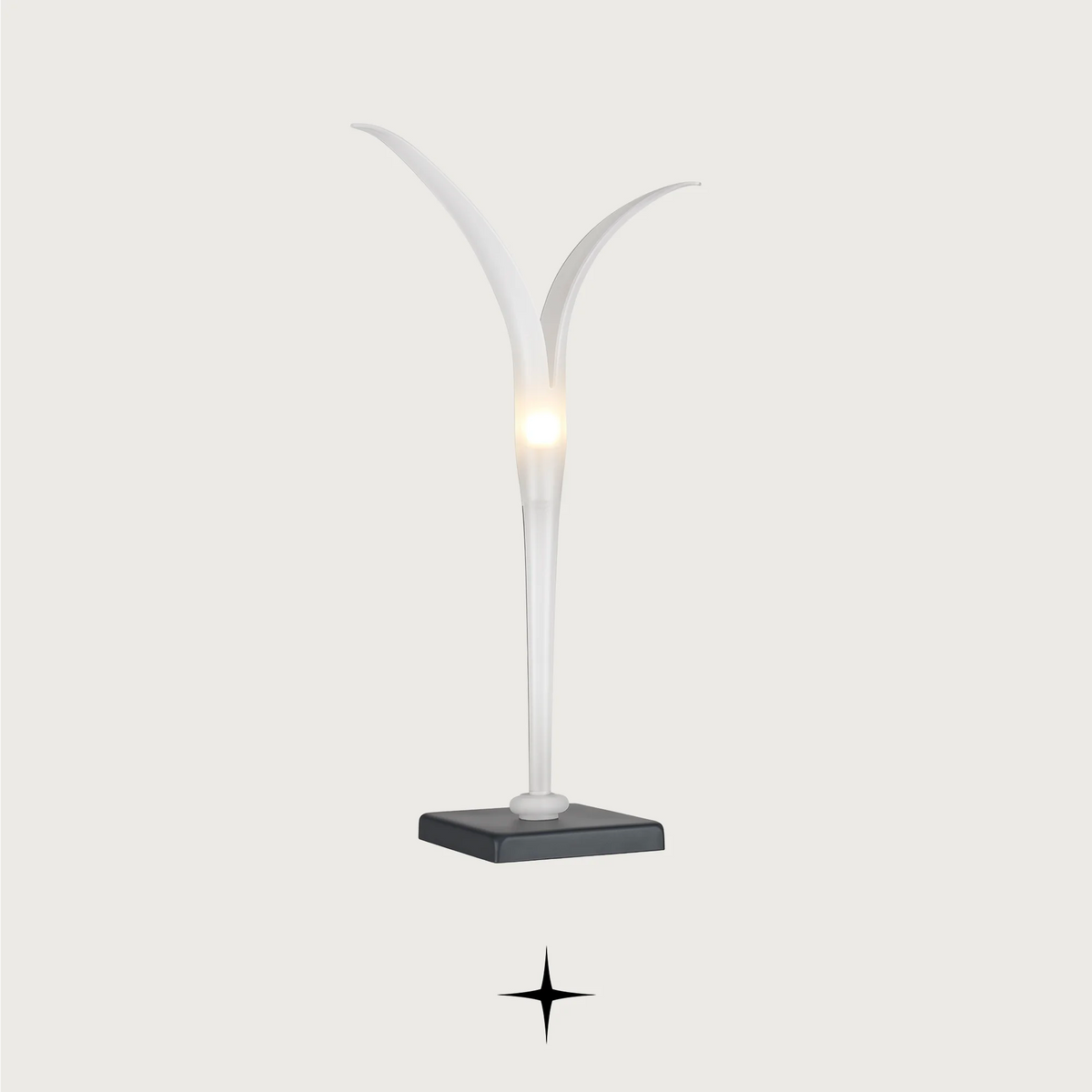 Cladia modern luxury table light with sleek black and white silhouette for sophisticated living spaces.