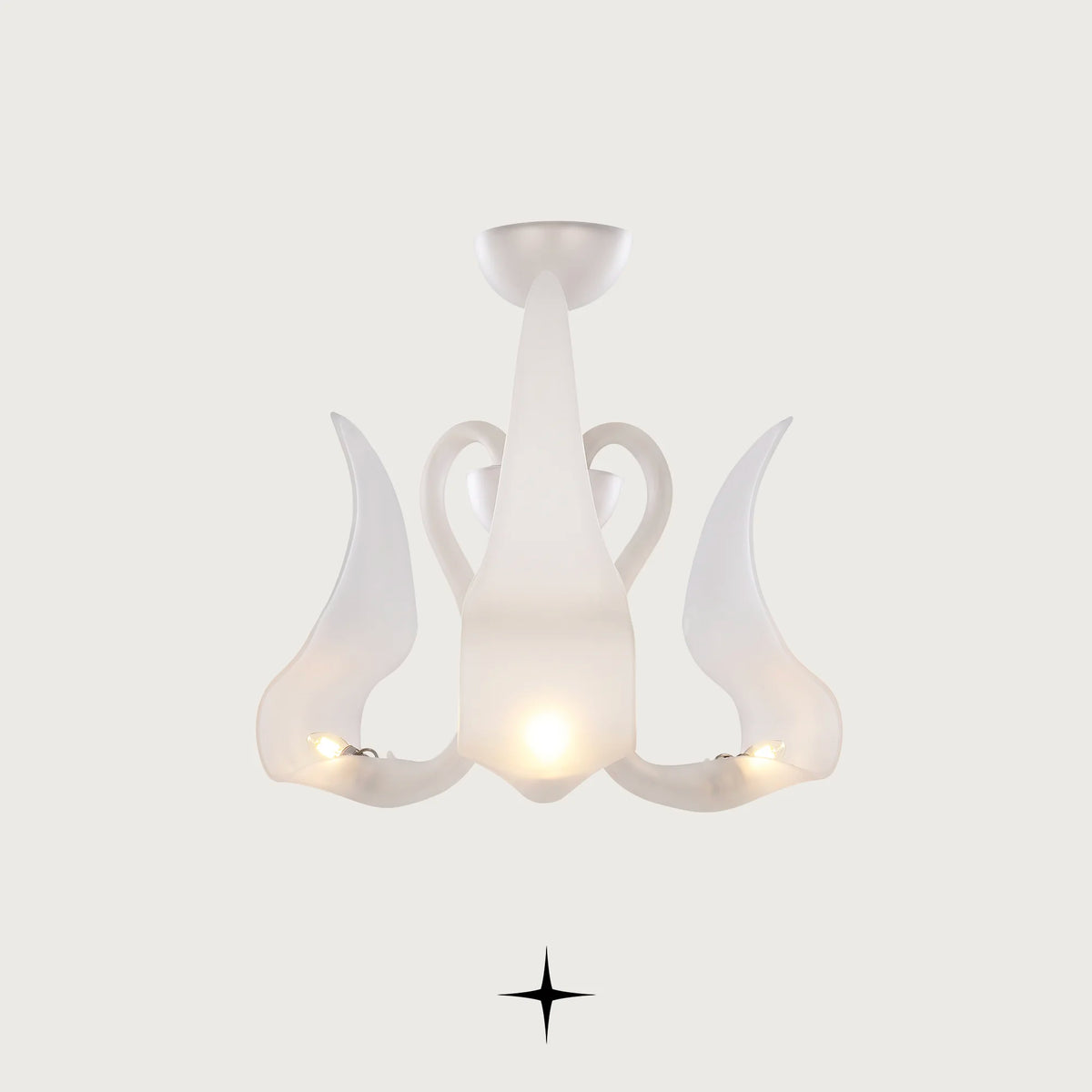 Desperado Chandelier featuring chic elongated and curvaceous bohemian crystal arms in a 6-tier configuration