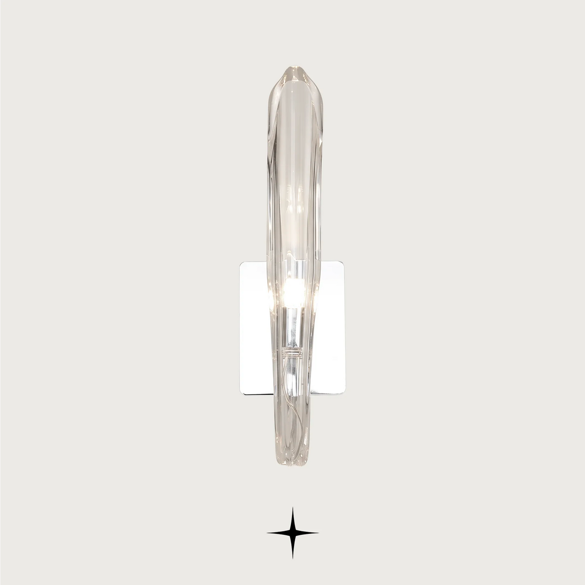 Divine wall light fixture crafted from exquisite Bohemian crystal and modern metallic accents.