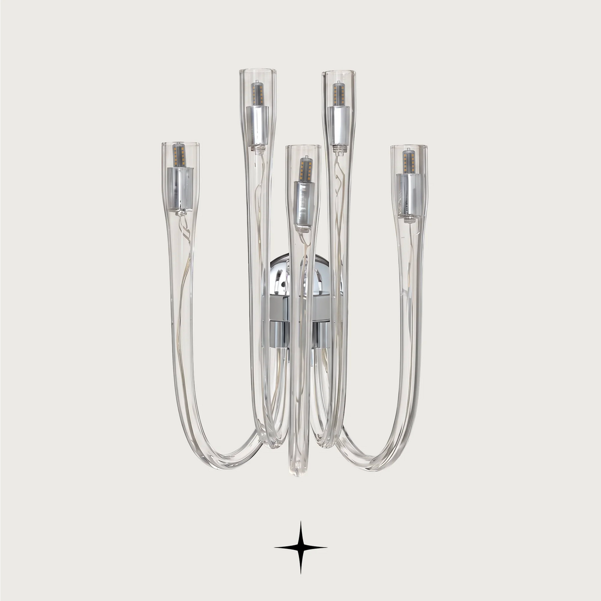 Elagant Bliss crystal wall sconce featuring exquisite Bohemian crystal and modern design.