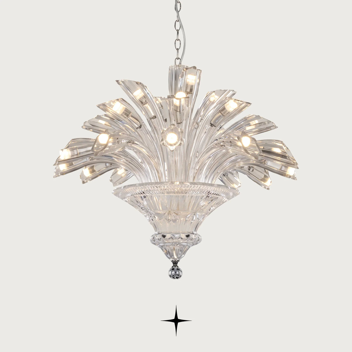 Elegant Brilliance Chandelier featuring coral-inspired radiant crystals in a breathtaking luxury design
