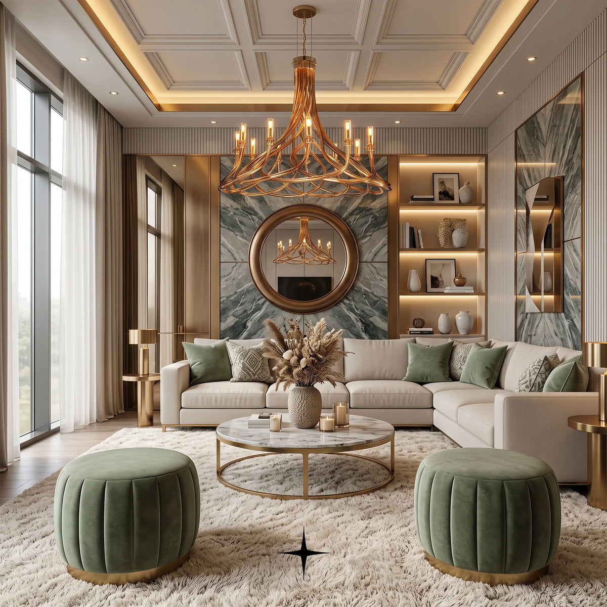 Elegant Daisy Chandelier featuring graceful elongated crystal arms in a clear modern design across five sizes