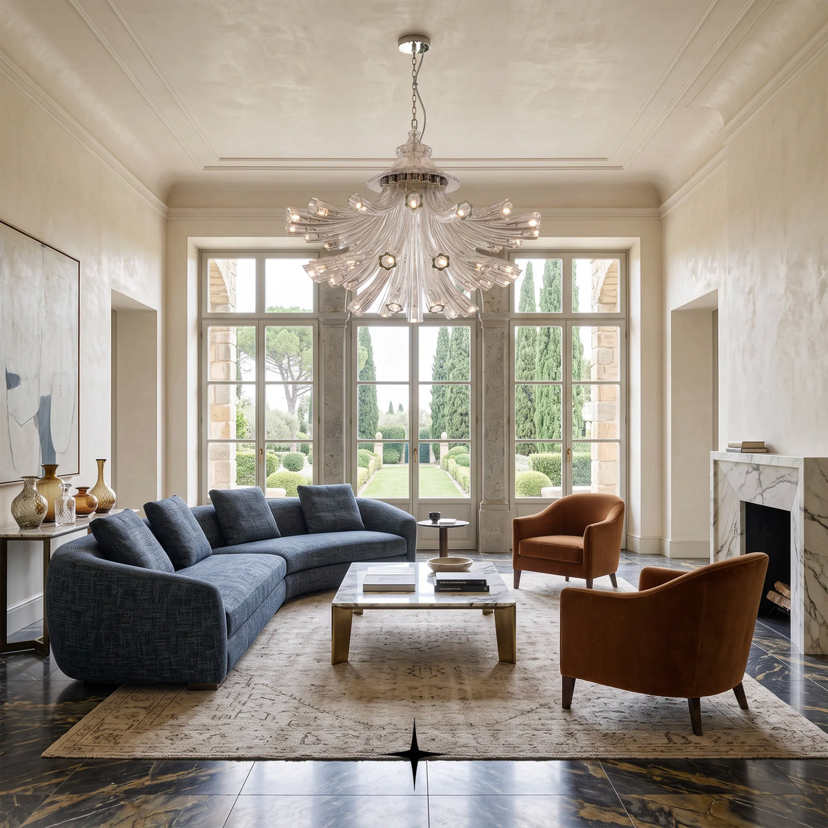 Lavish Enigma Chandelier featuring coral-inspired intricate craftsmanship and shimmering crystals in a luxury design
