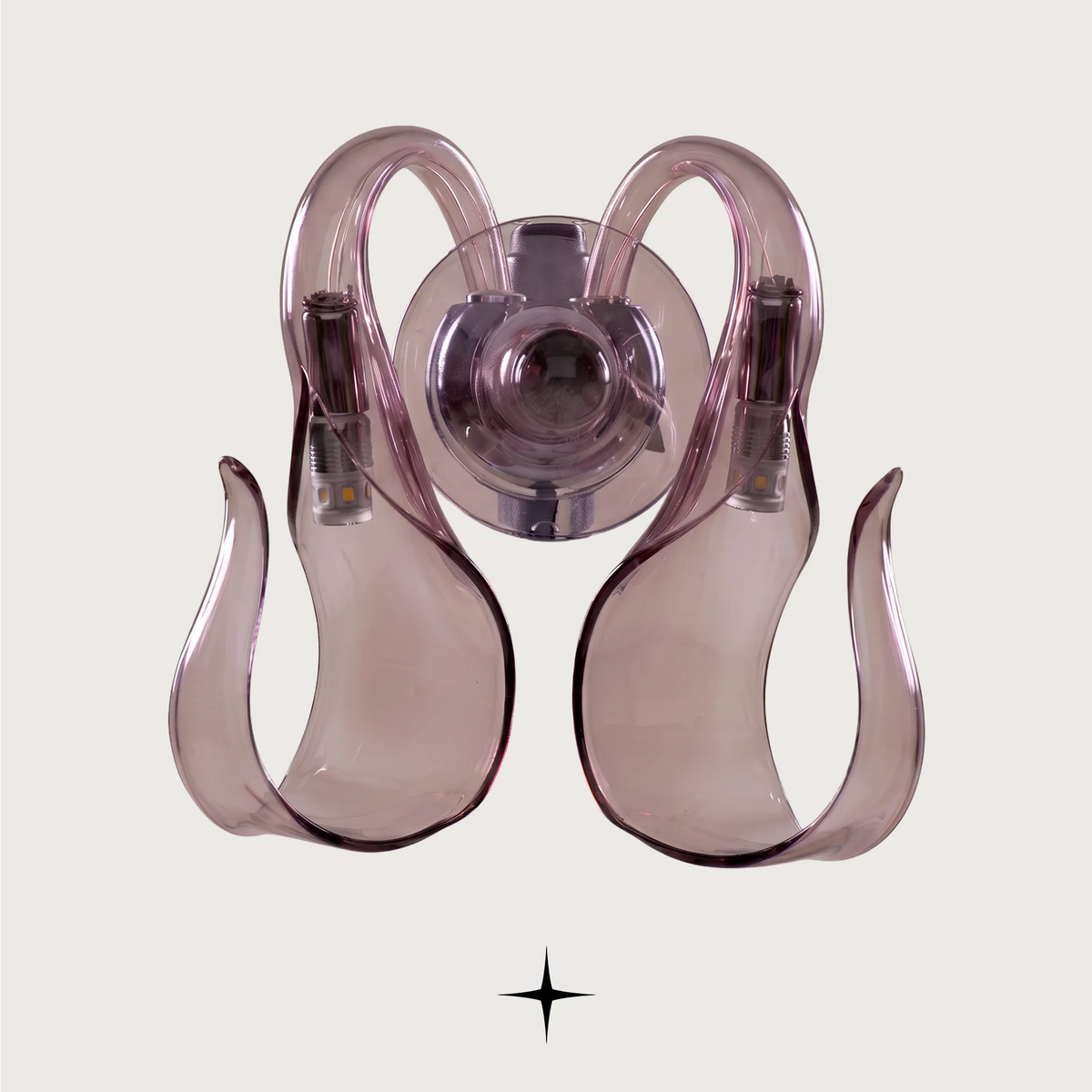 Eliana luxury crystal wall sconce featuring chic, elongated white Bohemian crystal arms with graceful curves.