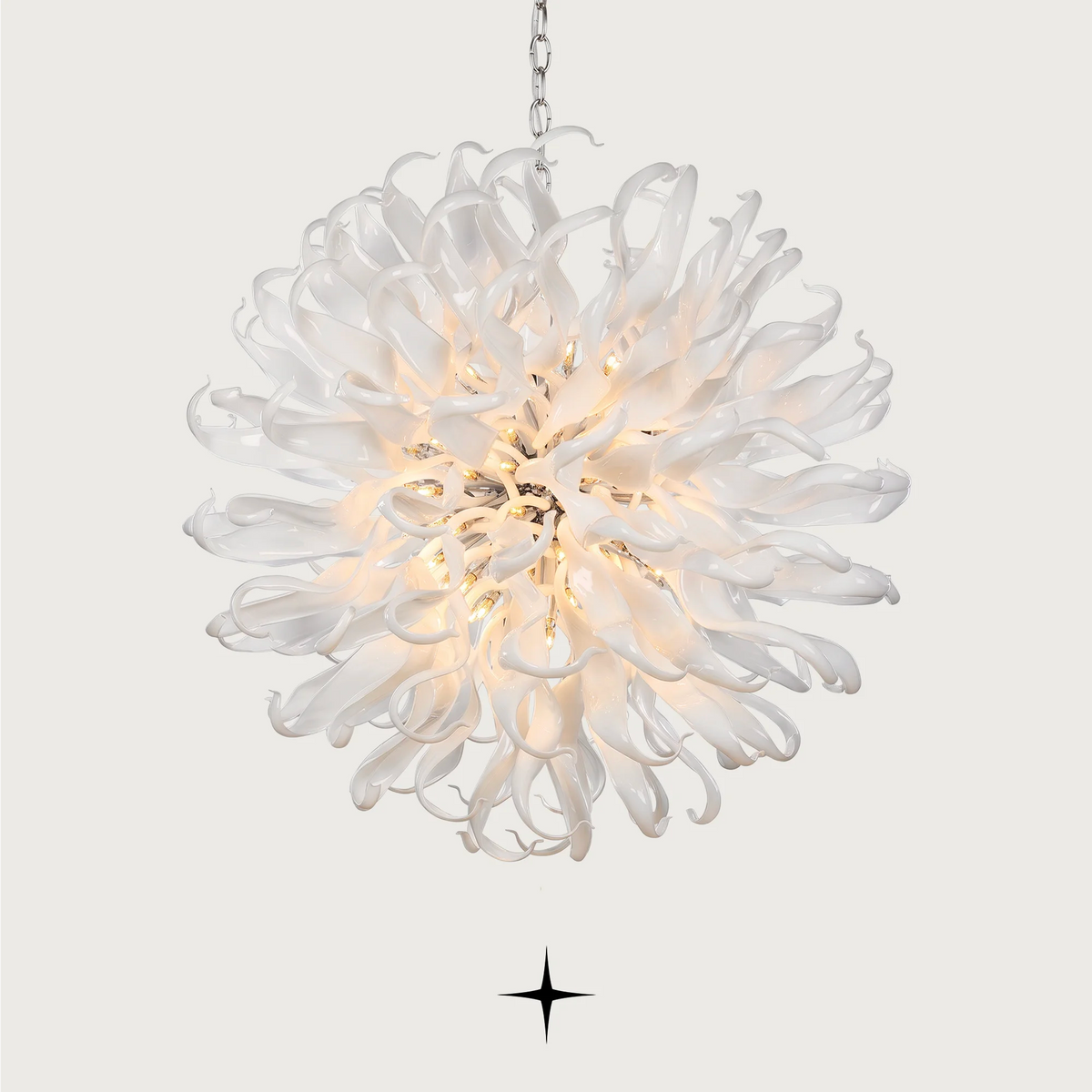 Grand Magnificia Chandelier featuring spherical design with intricate details available in four stunning sizes.