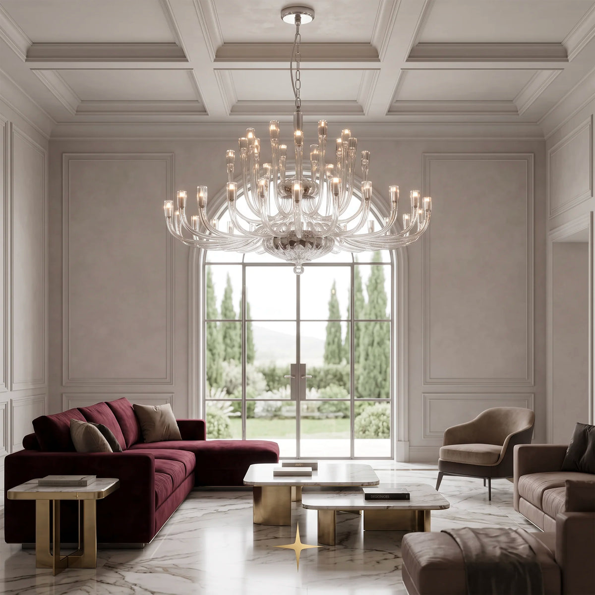 Lavish Bliss Chandelier featuring exquisite Bohemian crystal in a contemporary sophisticated luxury design
