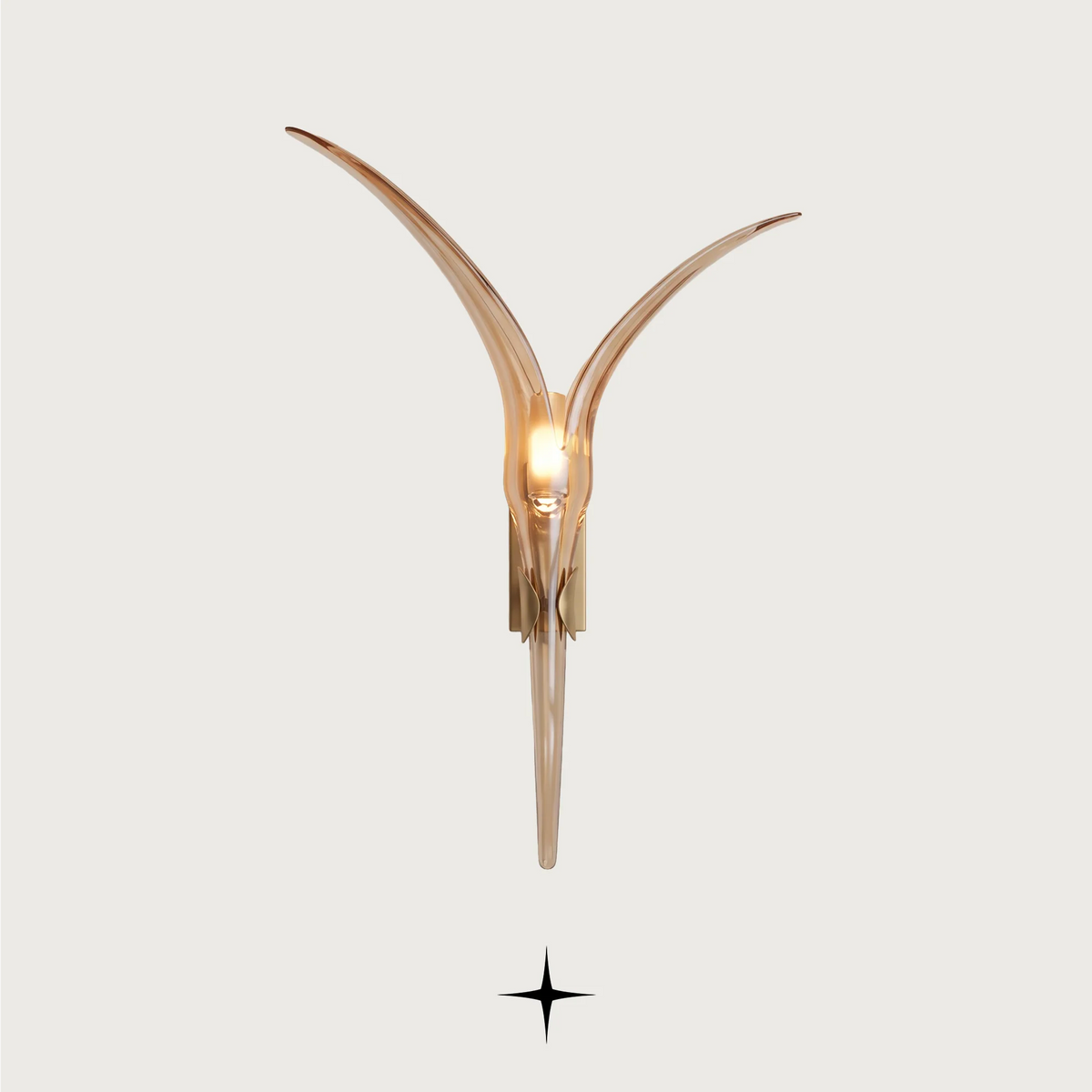 Waverly luxury wall sconce featuring elegant gold finish and fluid crystal arm design
