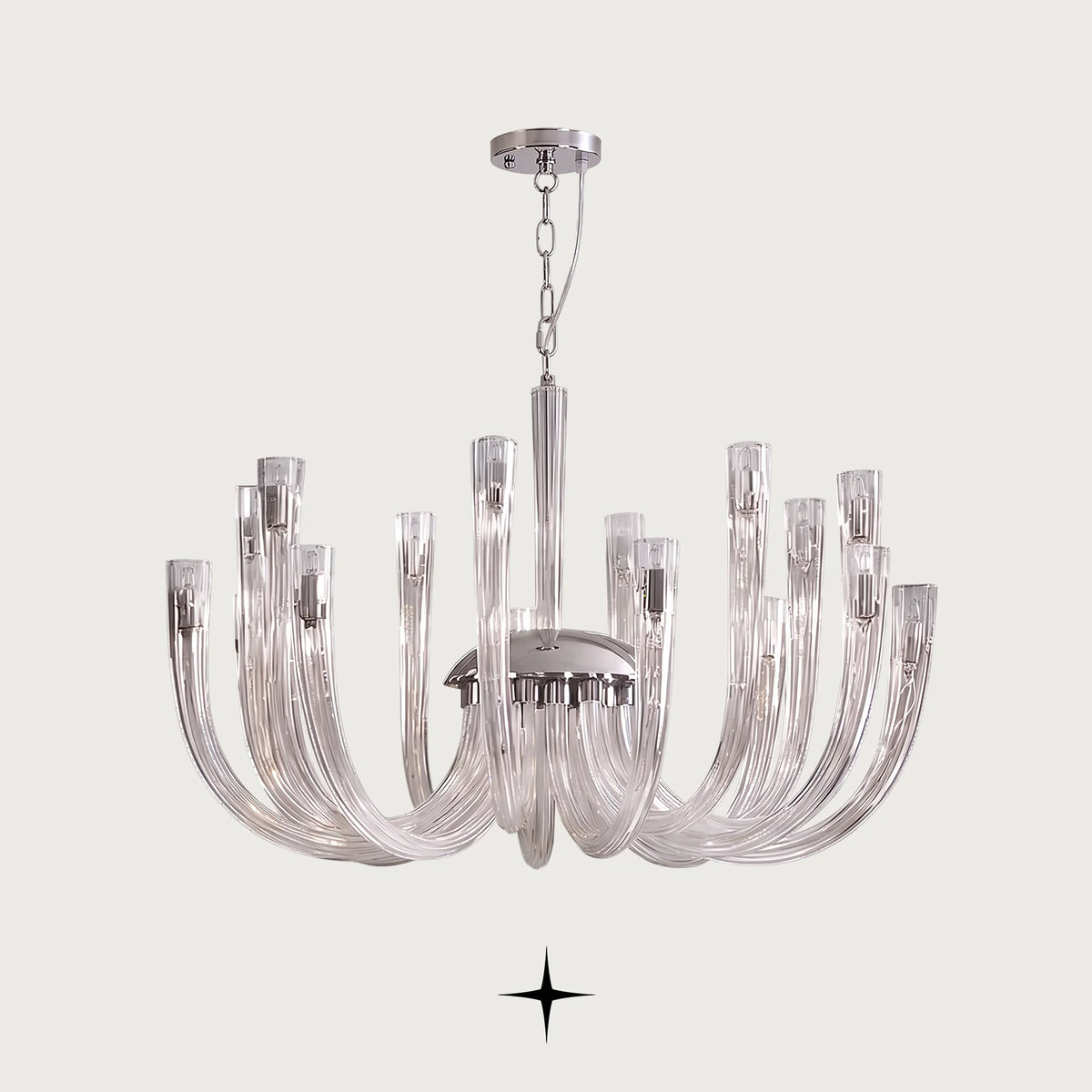 Bliss Chandelier featuring exquisite Bohemian crystal in a contemporary sophisticated luxury design
