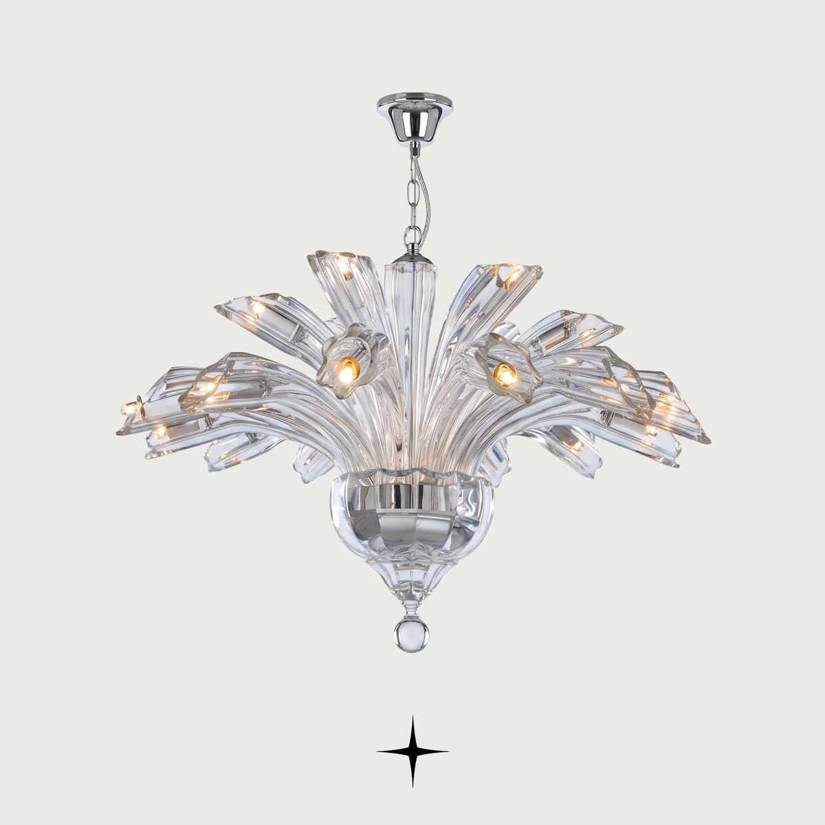 Brilliance Chandelier featuring coral-inspired radiant crystals in a breathtaking luxury design
