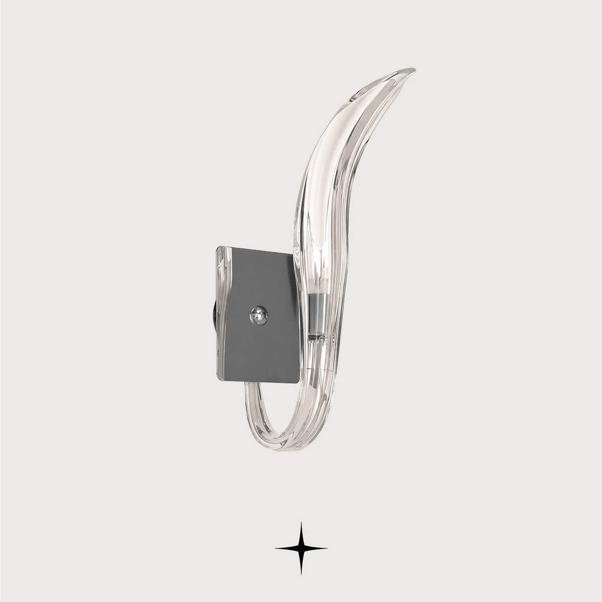 Divine wall light fixture crafted from exquisite Bohemian crystal and modern metallic accents.

