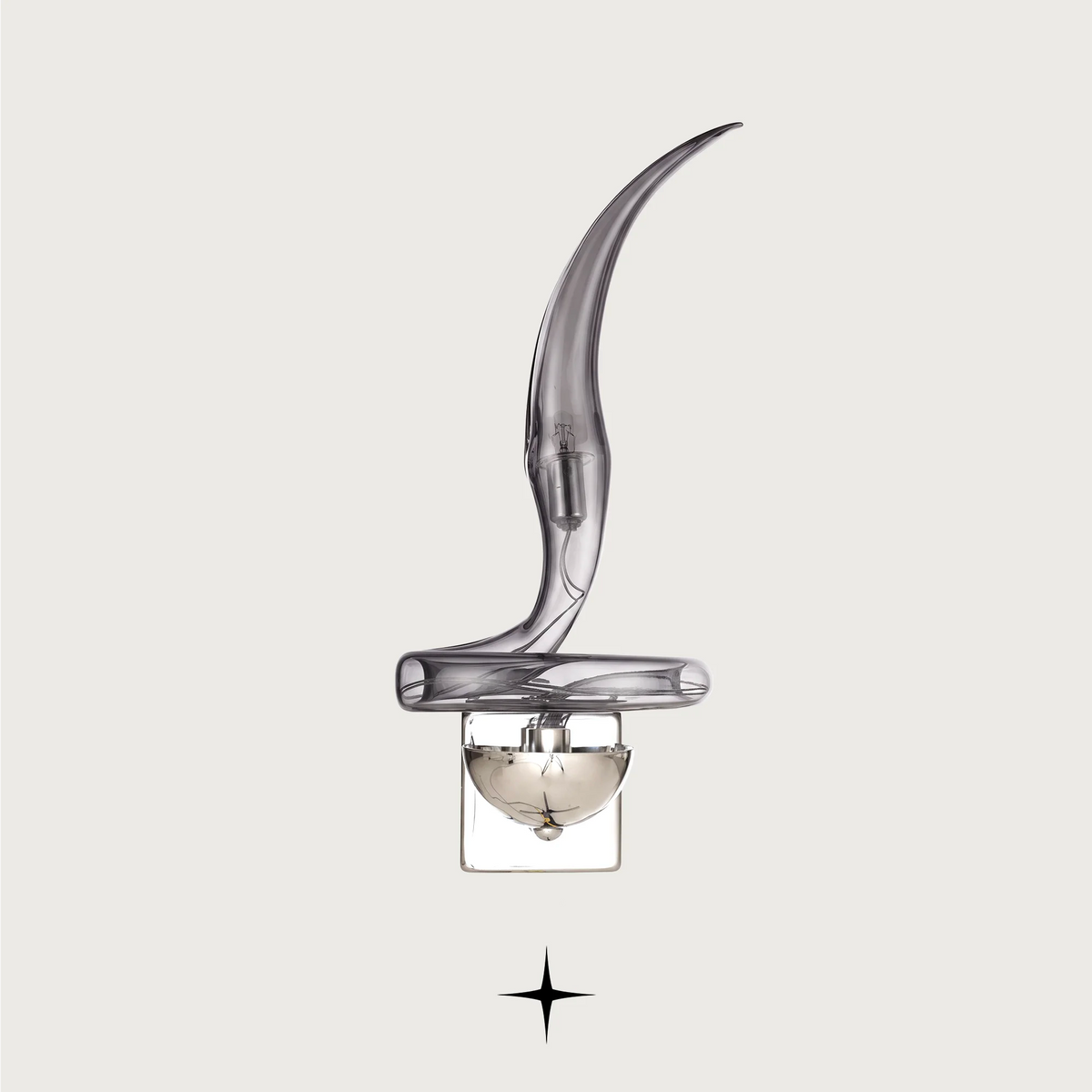 Dream wall light fixture featuring gracefully swirling crystal arms and exquisite curves.
