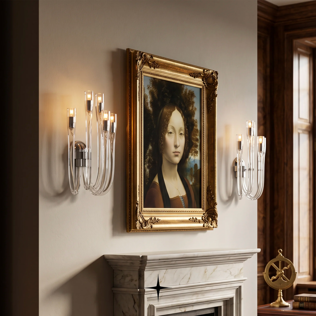 Elagant Bliss crystal wall sconce featuring exquisite Bohemian crystal and modern design.

