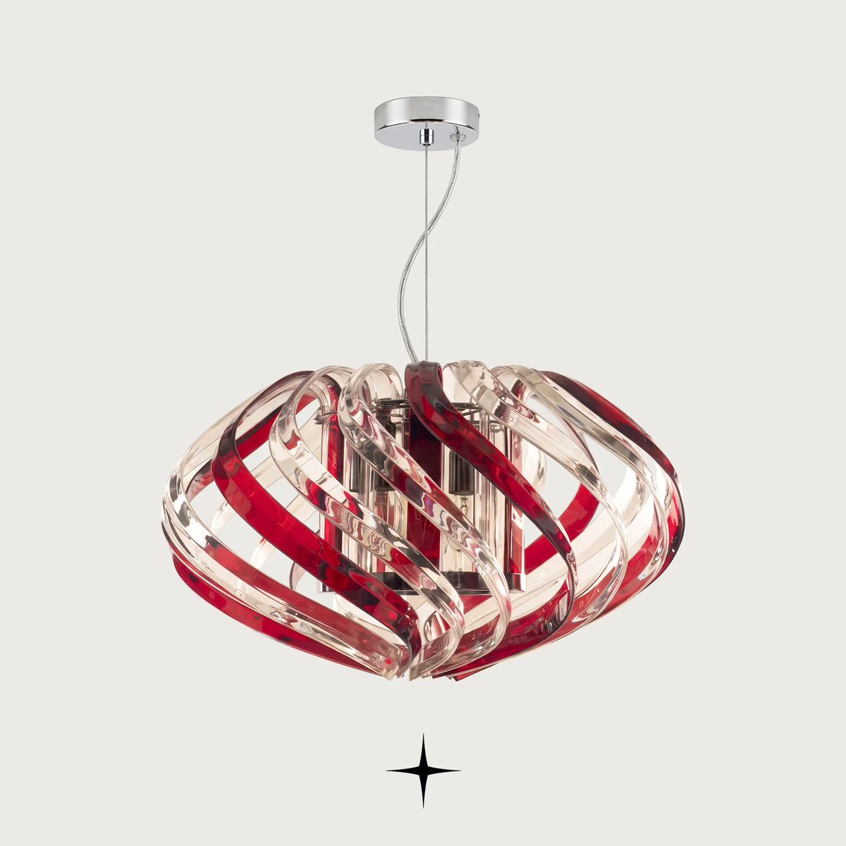 Elegant Mercury Chandelier featuring shimmering crystal accents and a refined round silhouette in a three-piece set
