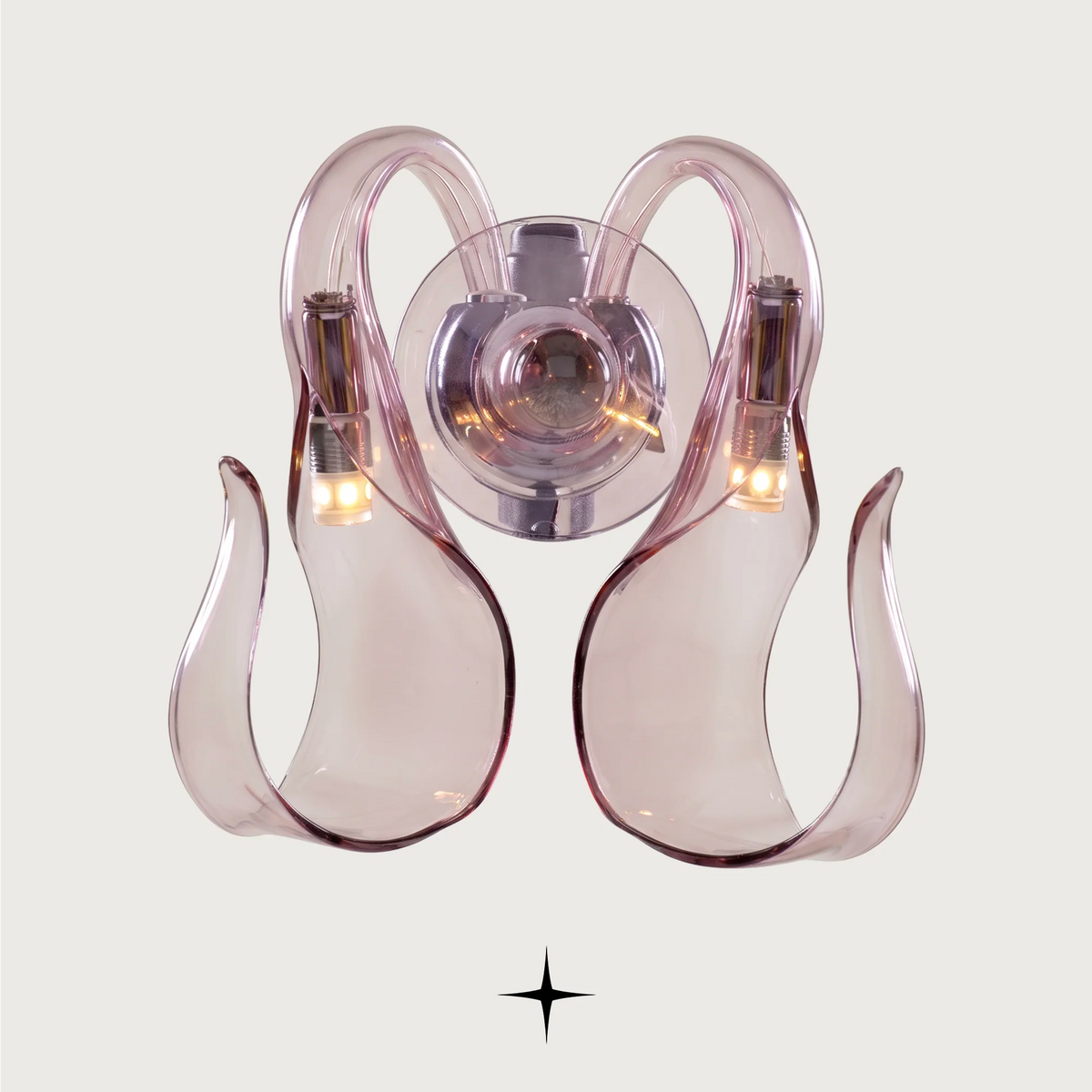 Eliana luxury crystal wall sconce featuring chic, elongated white Bohemian crystal arms with graceful curves.

