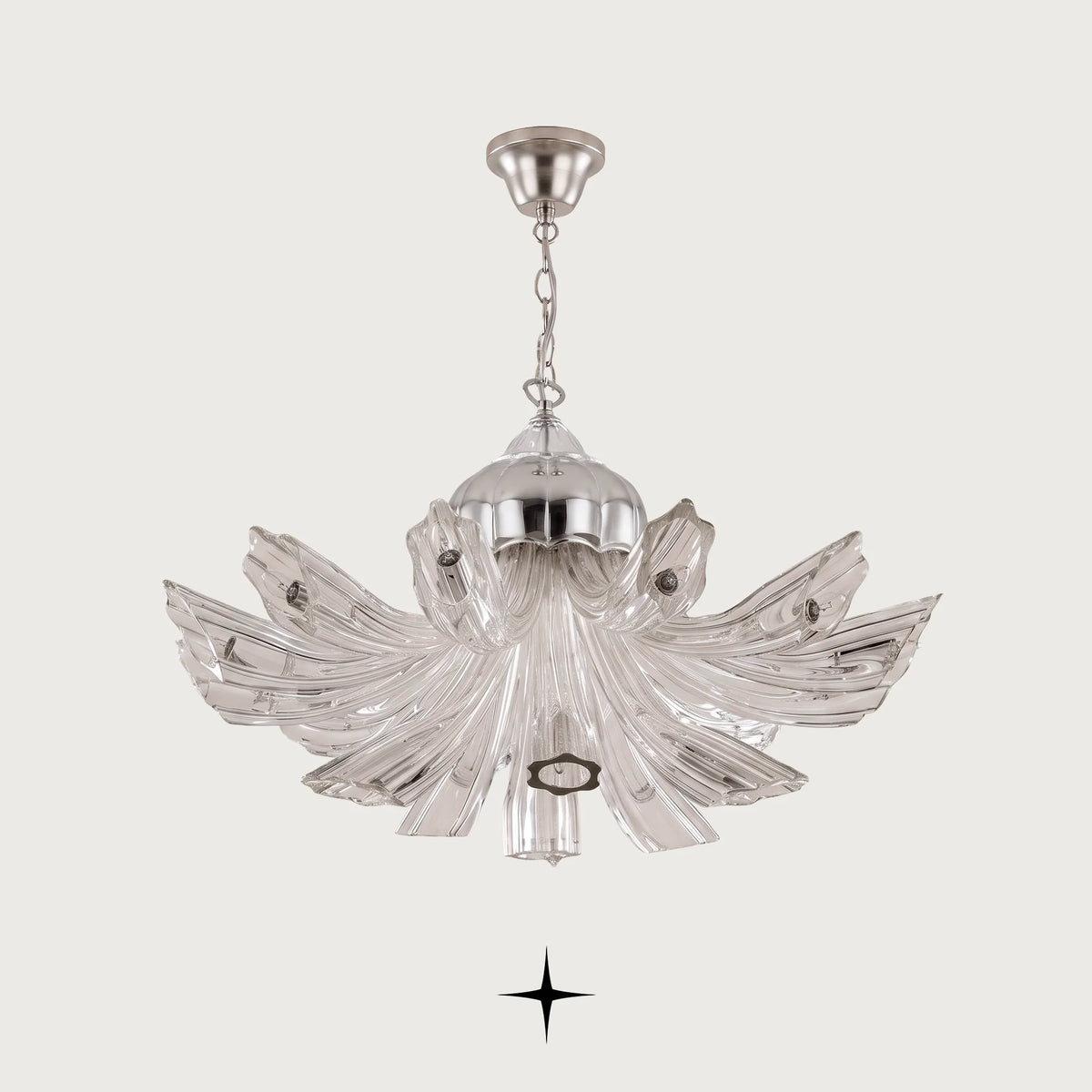 Enigma Chandelier featuring coral-inspired intricate craftsmanship and shimmering crystals in a luxury design
