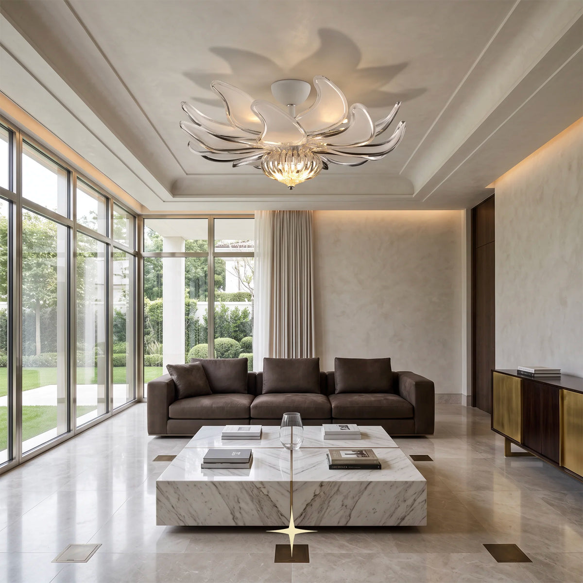 Grace Chandelier featuring an elegant white bride-inspired design with a warm enchanting glow
