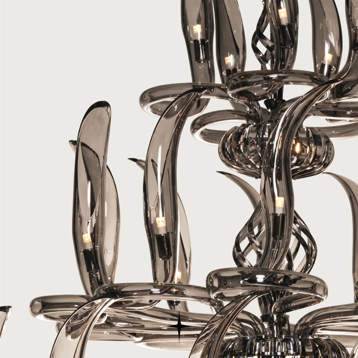 Grand Dream Chandelier featuring gracefully swirling crystal arms and exquisite craftsmanship.