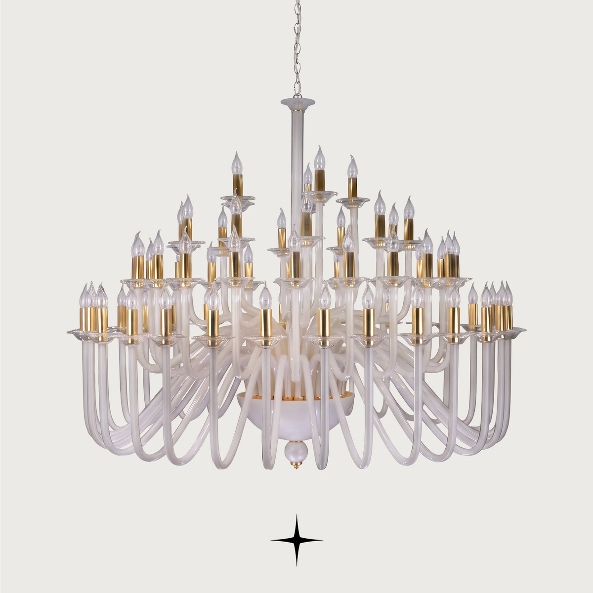 Grand Harmony Chandelier featuring authentic Bohemian crystal and traditional craftsmanship in a stunning designer layout.

