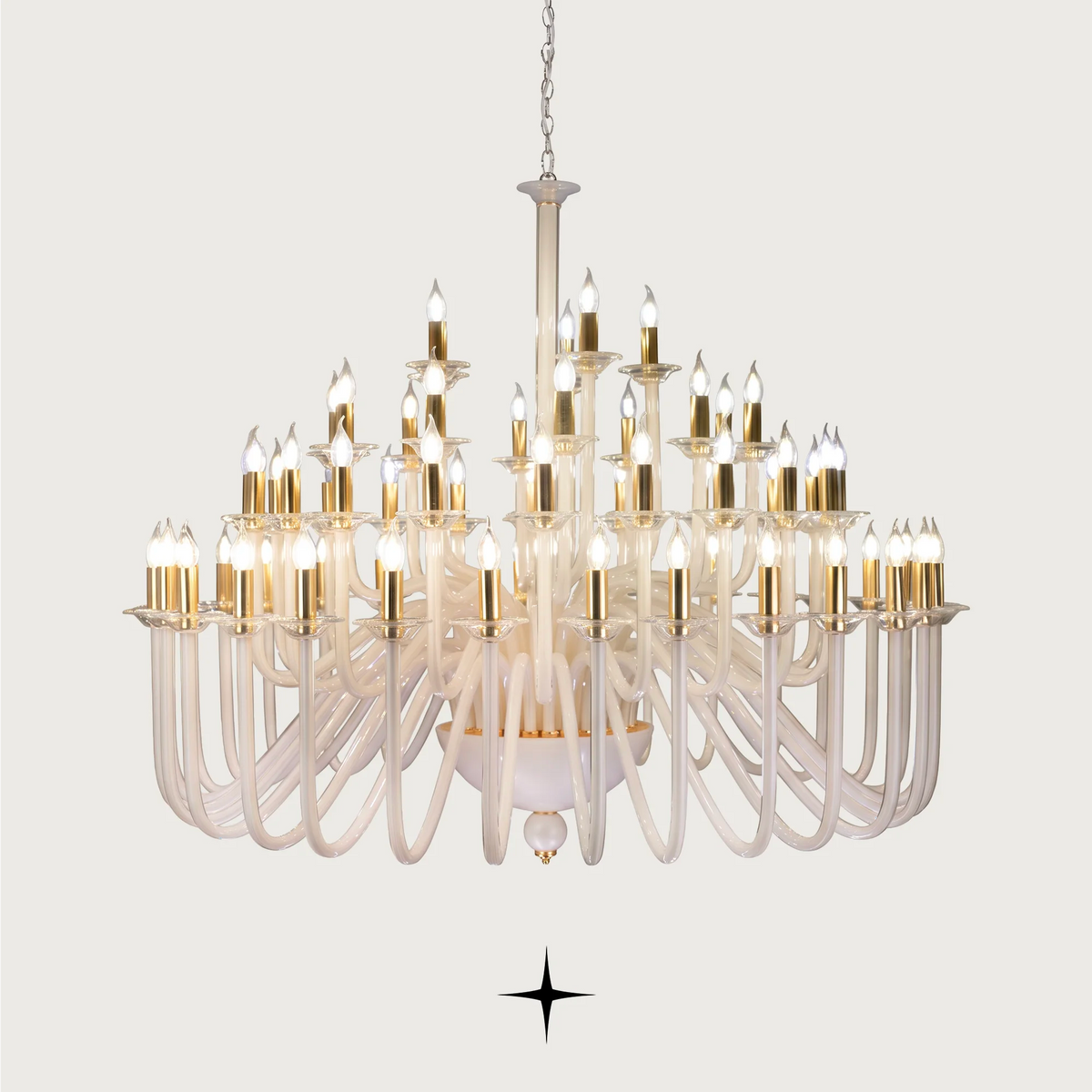 Grand Harmony Chandelier featuring authentic Bohemian crystal and traditional craftsmanship in a stunning designer layout.
