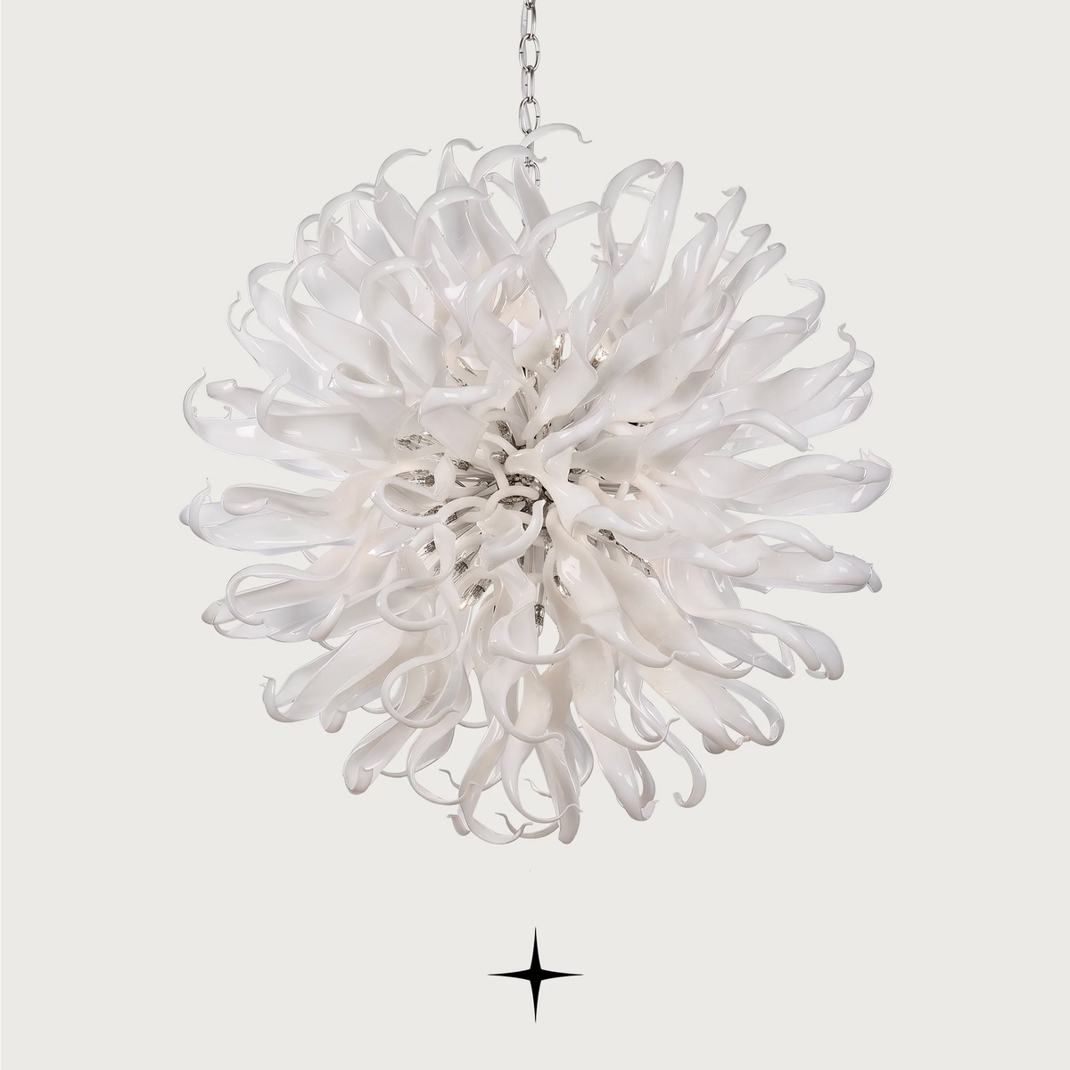 Grand Magnificia Chandelier featuring spherical design with intricate details available in four stunning sizes.
