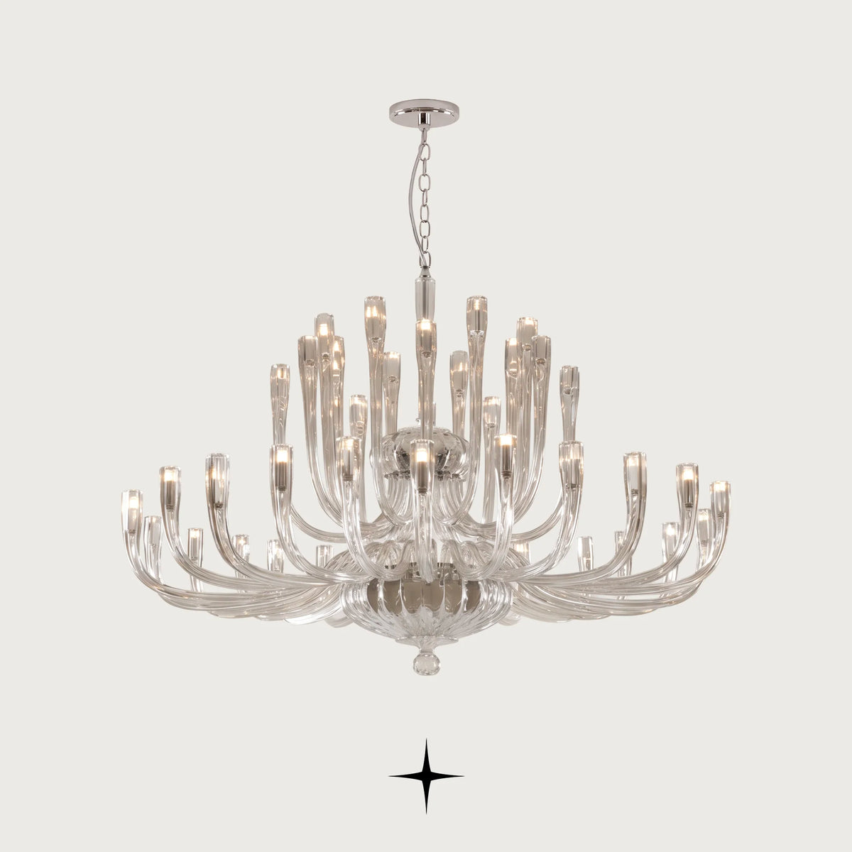 Lavish Bliss Chandelier featuring exquisite Bohemian crystal in a contemporary sophisticated luxury design
