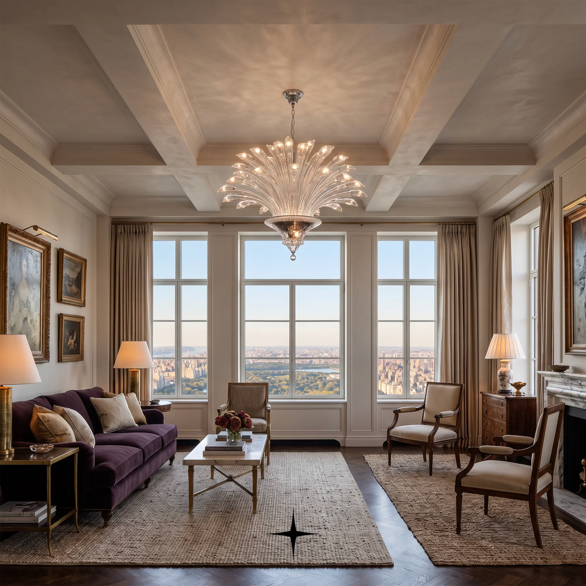 Lavish Brilliance Chandelier featuring coral-inspired design with exquisite craftsmanship and radiant crystals.
