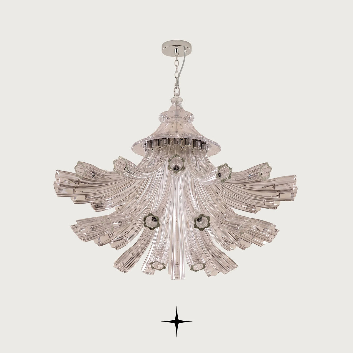 Lavish Enigma Chandelier featuring coral-inspired intricate craftsmanship and shimmering crystals in a luxury design