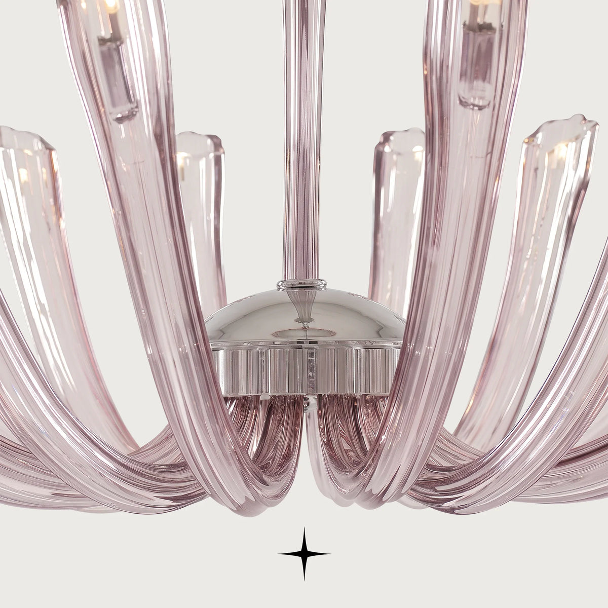Lavish Sienna Chandelier featuring chic elongated crystal arms in a stunning luxury finish
