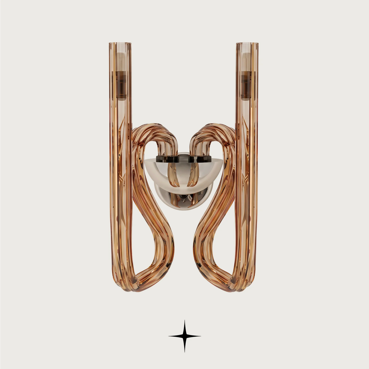 Regal dual wall light fixture featuring post-modern linear design and rich color palette.
