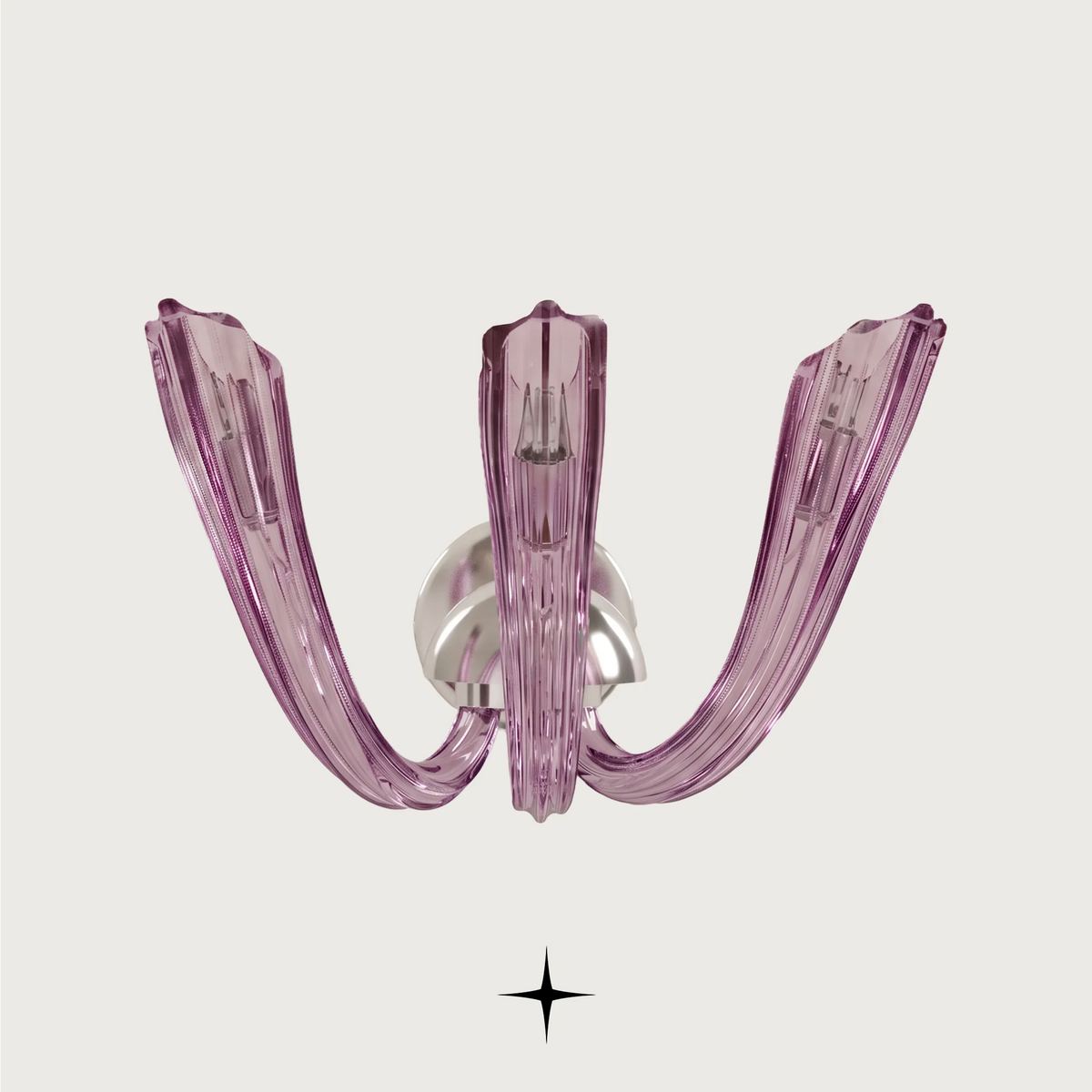 Sienna luxury crystal wall sconce featuring chic, elongated crystal arms with refined craftsmanship.
