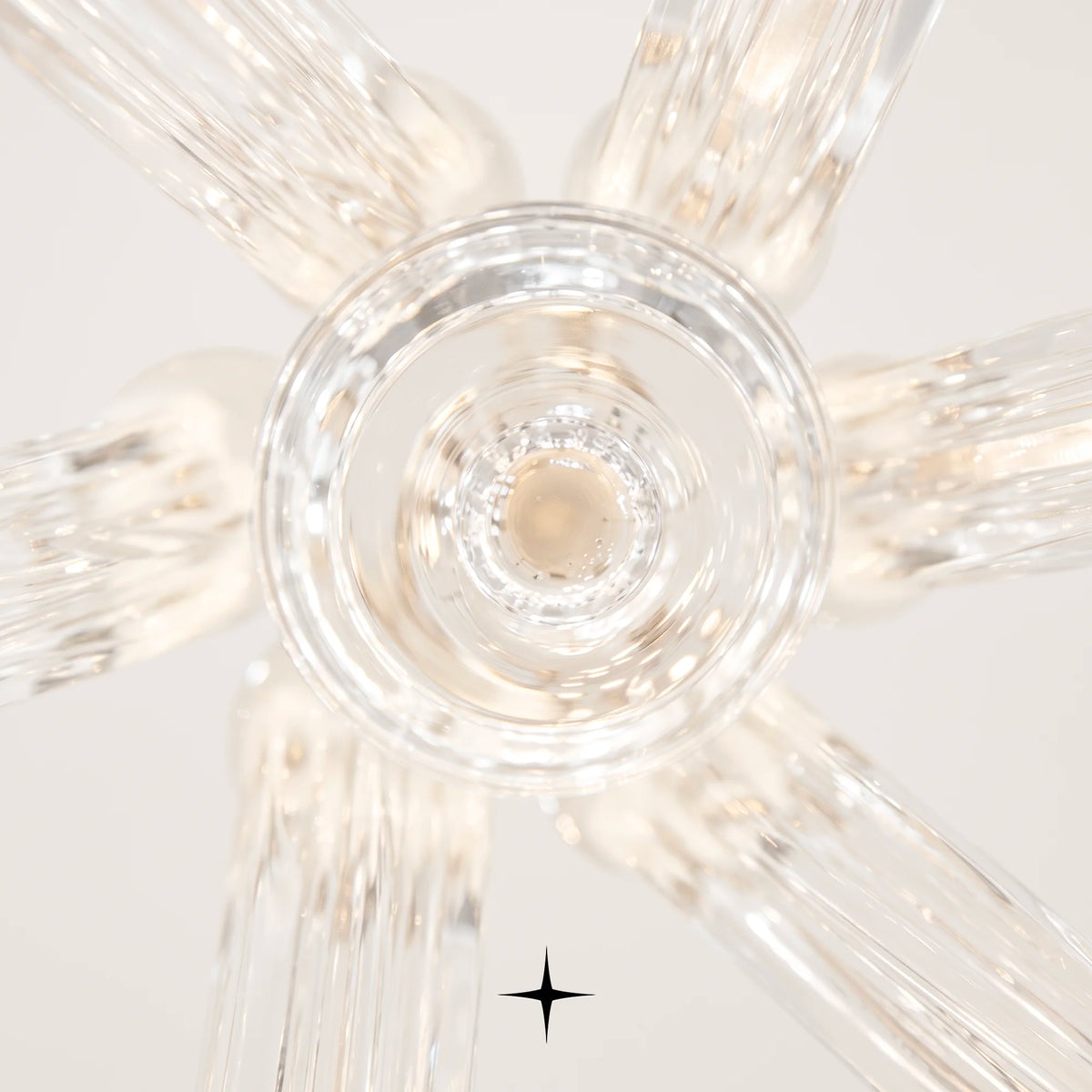Sierra Chandelier featuring post-modern crystal design in striking colors from the Ice Age Collection
