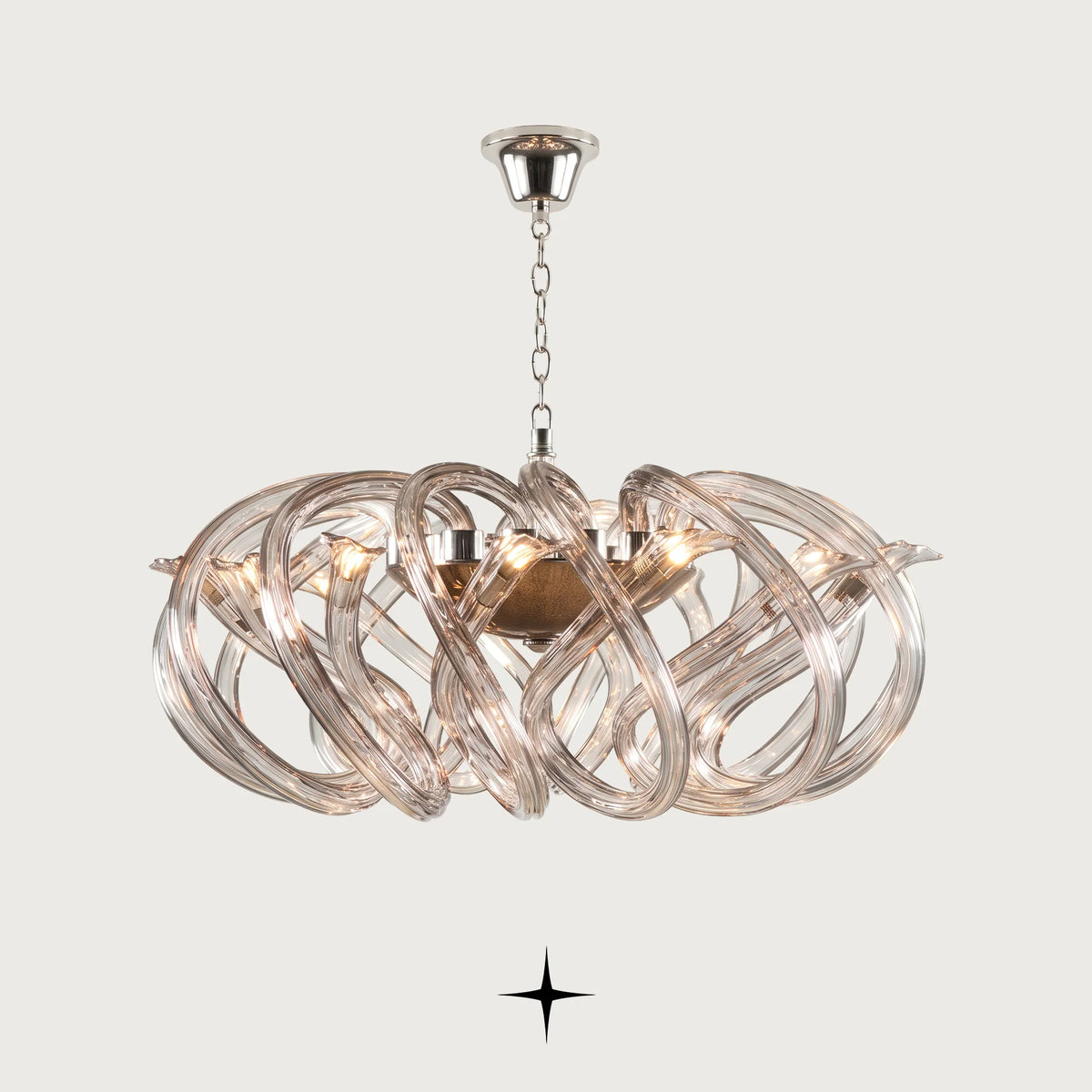 Stella Chandelier featuring chic elongated crystal arms in a sophisticated luxury design
