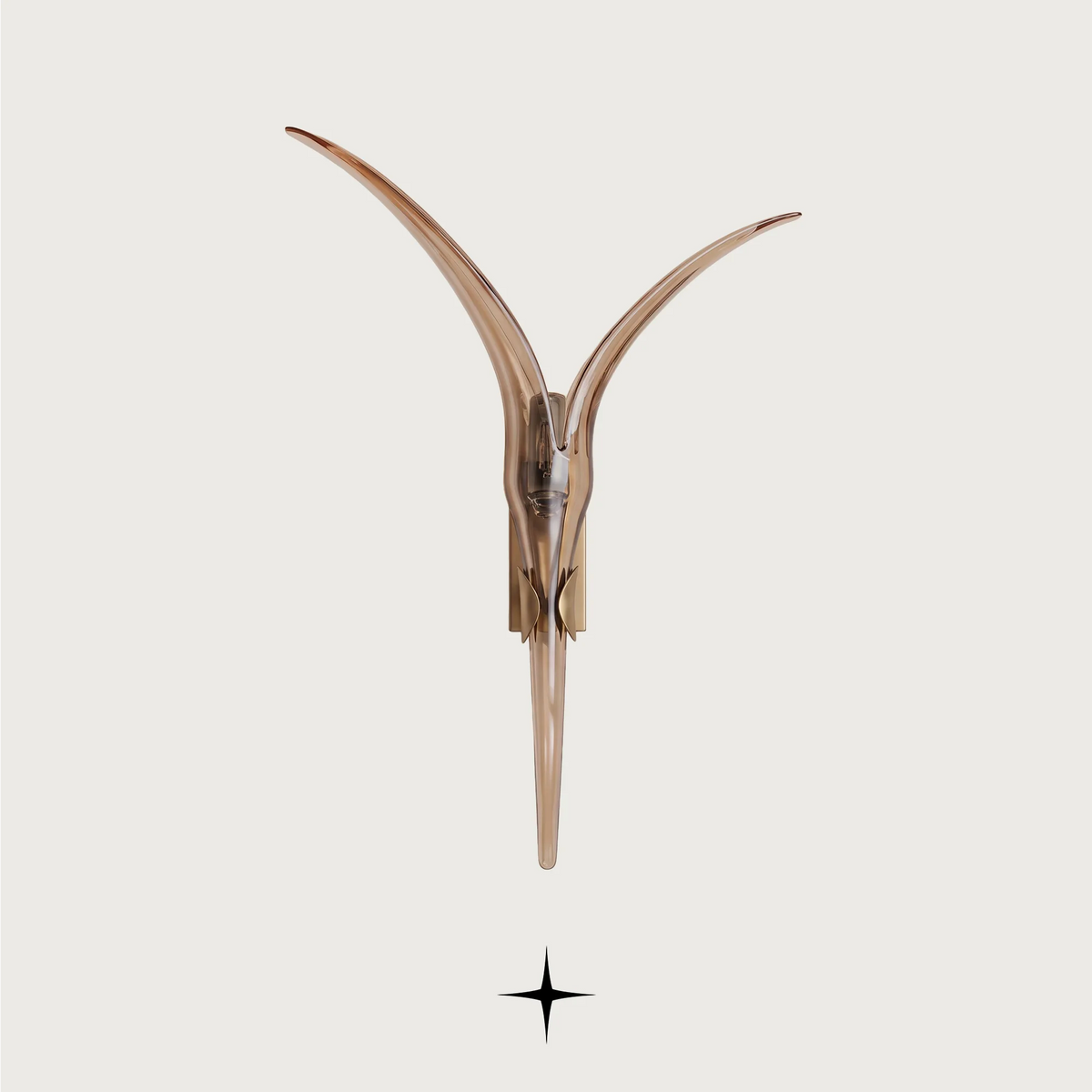Waverly luxury wall sconce featuring elegant gold finish and fluid crystal arm design
